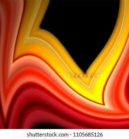 Geometric shapes created with fluid multicolored lines. Vector artistic illustration for presentation, app wallpaper, banner or poster