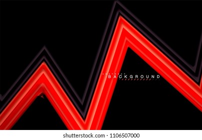 Geometrische Formen mit fließenden mehrfarbigen Linien. Vektorgrafik zur Präsentation, App-Bildschirmhintergrund, Banner oder Poster