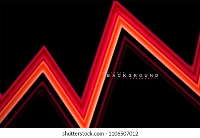 Geometric shapes created with fluid multicolored lines. Vector artistic illustration for presentation, app wallpaper, banner or poster