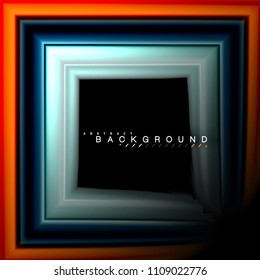 Geometric shapes created with fluid multicolored lines. Vector artistic illustration for presentation, app wallpaper, banner or poster