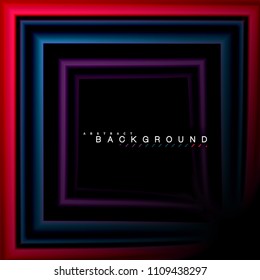 Geometric shapes created with fluid multicolored lines. Vector artistic illustration for presentation, app wallpaper, banner or poster