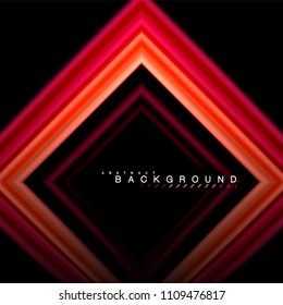 Geometric shapes created with fluid multicolored lines. Vector artistic illustration for presentation, app wallpaper, banner or poster