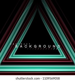 Geometric shapes created with fluid multicolored lines. Vector artistic illustration for presentation, app wallpaper, banner or poster