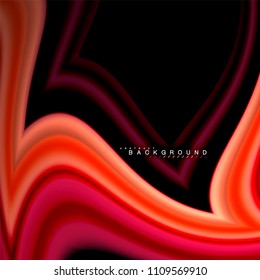 Geometric shapes created with fluid multicolored lines. Vector artistic illustration for presentation, app wallpaper, banner or poster