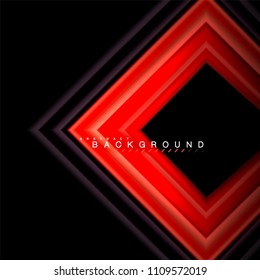 Geometrische Formen mit fließenden mehrfarbigen Linien. Vektorgrafik zur Präsentation, App-Bildschirmhintergrund, Banner oder Poster