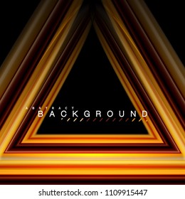 Geometric shapes created with fluid multicolored lines. Vector artistic illustration for presentation, app wallpaper, banner or poster