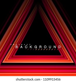 Geometric shapes created with fluid multicolored lines. Vector artistic illustration for presentation, app wallpaper, banner or poster