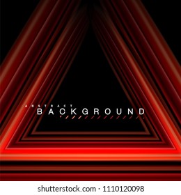 Geometric shapes created with fluid multicolored lines. Vector artistic illustration for presentation, app wallpaper, banner or poster