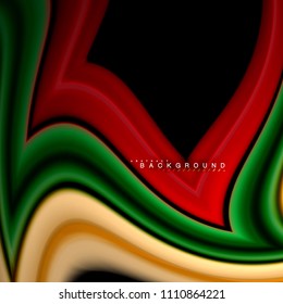 Geometric shapes created with fluid multicolored lines. Vector artistic illustration for presentation, app wallpaper, banner or poster