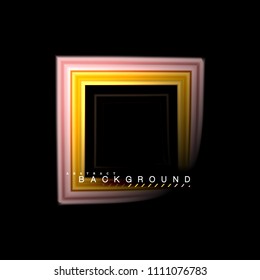 Geometric shapes created with fluid multicolored lines. Vector artistic illustration for presentation, app wallpaper, banner or poster
