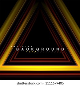 Geometric shapes created with fluid multicolored lines. Vector artistic illustration for presentation, app wallpaper, banner or poster