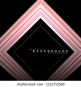 Geometric shapes created with fluid multicolored lines. Vector artistic illustration for presentation, app wallpaper, banner or poster