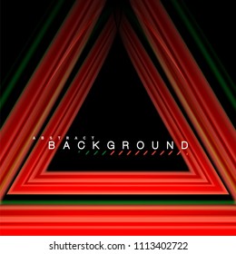 Geometric shapes created with fluid multicolored lines. Vector artistic illustration for presentation, app wallpaper, banner or poster