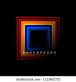 Geometric shapes created with fluid multicolored lines. Vector artistic illustration for presentation, app wallpaper, banner or poster