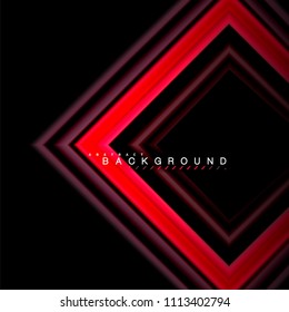 Geometric shapes created with fluid multicolored lines. Vector artistic illustration for presentation, app wallpaper, banner or poster