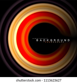 Geometric shapes created with fluid multicolored lines. Vector artistic illustration for presentation, app wallpaper, banner or poster