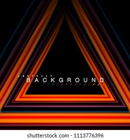 Geometric shapes created with fluid multicolored lines. Vector artistic illustration for presentation, app wallpaper, banner or poster