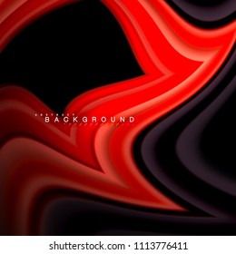 Geometric shapes created with fluid multicolored lines. Vector artistic illustration for presentation, app wallpaper, banner or poster