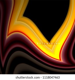 Geometric shapes created with fluid multicolored lines. Vector artistic illustration for presentation, app wallpaper, banner or poster