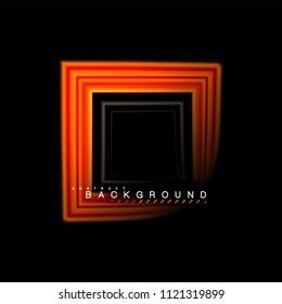 Geometric shapes created with fluid multicolored lines. Vector artistic illustration for presentation, app wallpaper, banner or poster