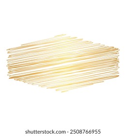 geometric shapes crossed out with gold lines. Vector element illustration