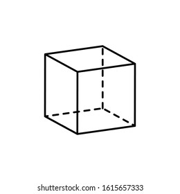 Geometric shapes, cube icon. Simple line, outline vector 3d figures icons for ui and ux, website or mobile application