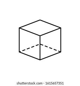 Geometric shapes, cube icon. Simple line, outline vector 3d figures icons for ui and ux, website or mobile application