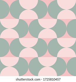 Geometric shapes, curved interlocking. Vector repeat pattern. Great for stationary, home decor, gift, products, backgrounds.