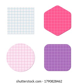 Formas geométricas cortadas de papel cuadrado. Ilustración del vector