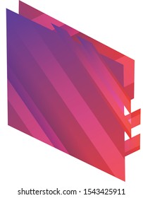 Geometric shapes of different colors in isometry