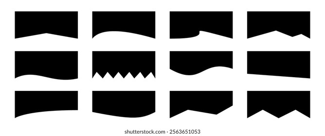 Geometric shapes divider, border template vector illustration. Web top and bottom decoration. Web divider.