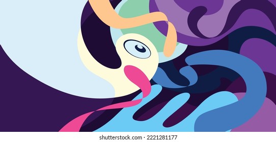 geometric shapes and dots design, Colorful Abstract Banner Template  for Web Designs, Landing Pages and Printables