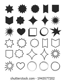 Geometric shapes element design set. Symbol with shape and line geometric design.