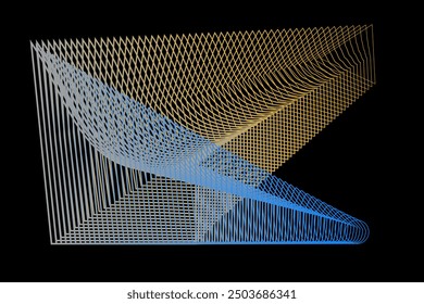 Geometric shapes. Flow, abstraction vector graphics, background