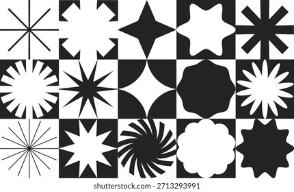 Formas geométricas y formas Composición de cuadrícula