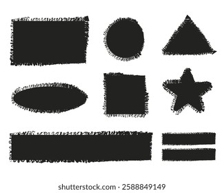 Geometric shapes, frame, textbox in trendy. Flat Vector Illustration EPS10