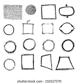 Geometric shapes freehand, hatching.
