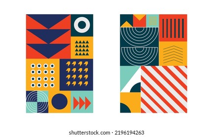 geometric shapes, Geometry grid pattern banner 