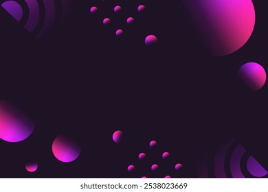 Geometric shapes with gradeint background vector