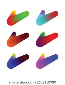 Geometric Shapes with Gradient Fill, Minimal Circle Gradient Design, Modern Colorful Vector Background Design