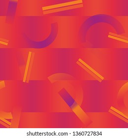 Geometric shapes gradients seamless pattern