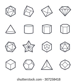 Icono de formas geométricas Barra negrita en fondo blanco