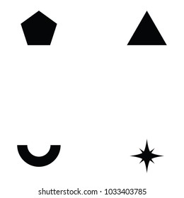geometric shapes icon set