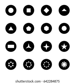 Geometric shapes icon set on white background vector illustration