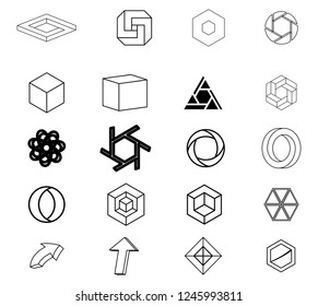 Geometric shapes icons