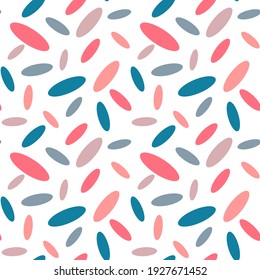 Geometric shapes and icons seamless pattern