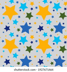 Geometric shapes and icons seamless pattern