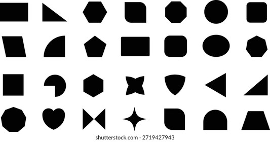 Conjunto de iconos de Formas geométricas Ilustración vectorial