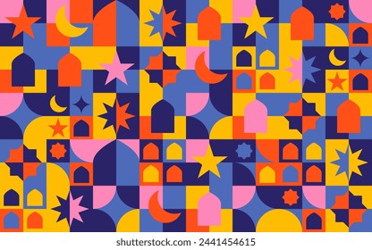 Geometric Shapes Islamic Background Vector Design