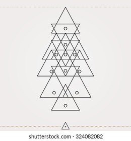 Geometric shapes, line design, triangle